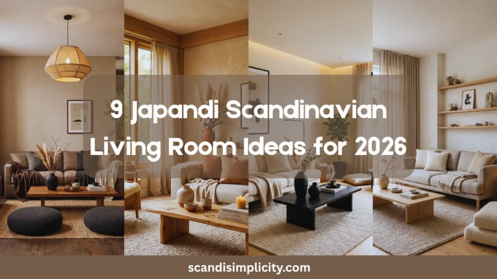 Transform your space with these Japandi Scandinavian living room ideas for 2026 Discover the perfect mix of Nordic warmth and Japanese minimalism with cozy neutral palettes, natural wood furniture, soft textures, calming decor, and modern minimalist styling. These elegant Japandi interiors create a peaceful, clutter-free home that feels warm, airy, and timeless. Perfect inspiration for small living rooms, luxury apartments, and cozy modern homes. Save these stunning Japandi decor ideas for your next home makeover