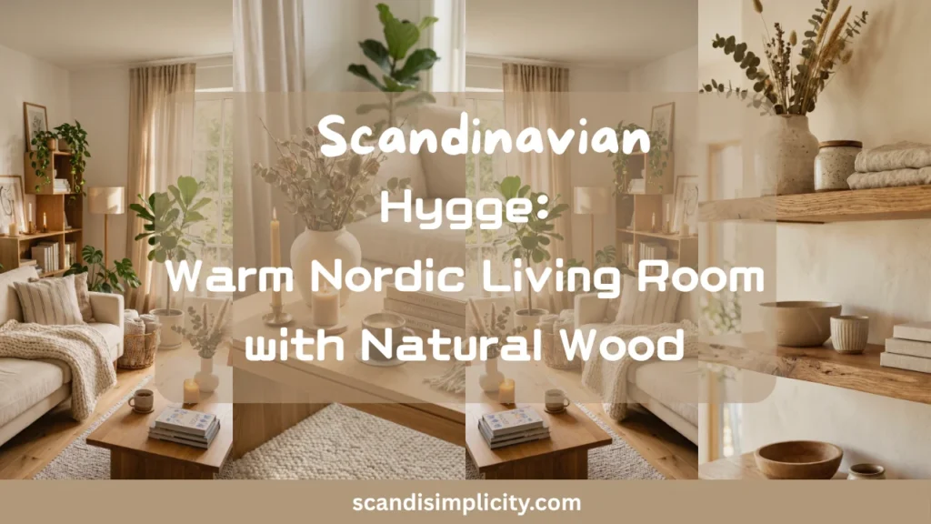Warm Nordic Living Room with Natural Wood Accents