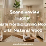 Warm Nordic Living Room with Natural Wood Accents
