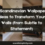 Scandinavian wallpaper ideas to transform your walls – 9 stunning patterns from subtle stripes to moody florals. Create a Nordic feel without overwhelm. Save this for your next room refresh.