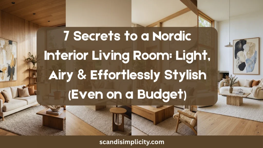 Nordic interior living room: light, airy & effortlessly stylish – 7 secrets to a calm, bright Scandi space. From sheer curtains to texture layering. Save this for your home refresh.