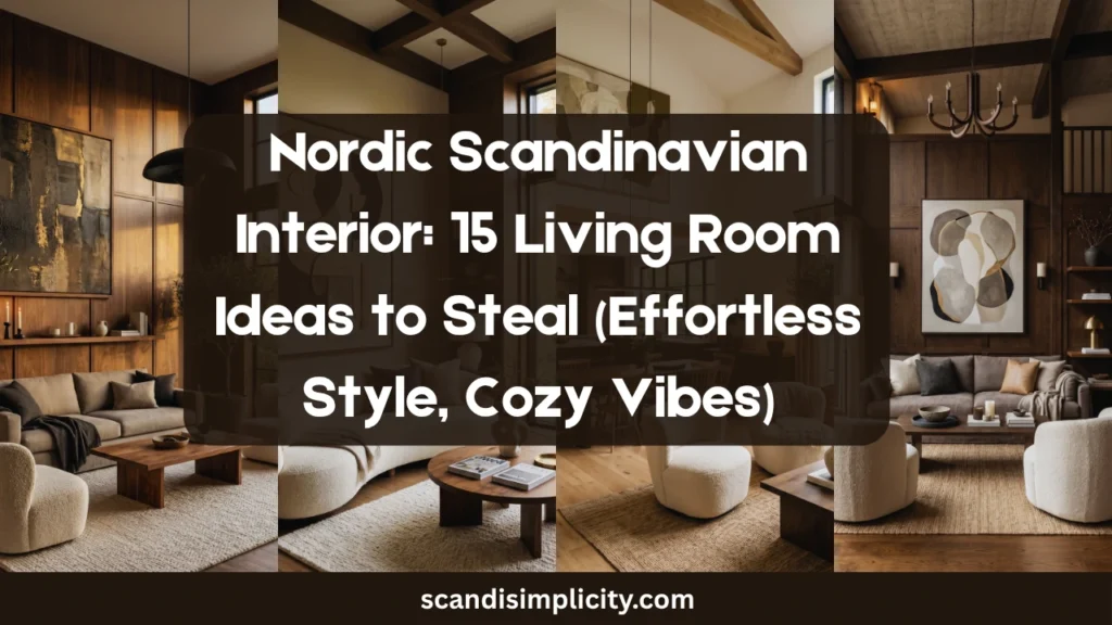 Nordic Scandinavian interior: 15 living room ideas to steal – from cozy textures to light wood and hygge. Transform your space with these easy tips. Save this for your home refresh.