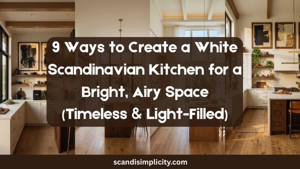 9 Ways to Create a White Scandinavian Kitchen for a Bright, Airy Space (Timeless & Light-Filled)