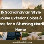 Scandinavian style house exterior colors & ideas – 15 stunning palettes for a Nordic home. From classic white to moody black. Save this for your dream home inspiration.