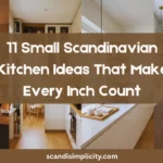 Small Scandinavian kitchen ideas that make every inch count – 11 smart tips for tiny spaces. From open shelving to pegboards, get the Nordic look. Save this for your kitchen makeover.