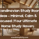 Scandinavian study room ideas – minimal, calm & focused. 9 tips for a Nordic study space that boosts concentration and creativity. Save this for your home study makeover.