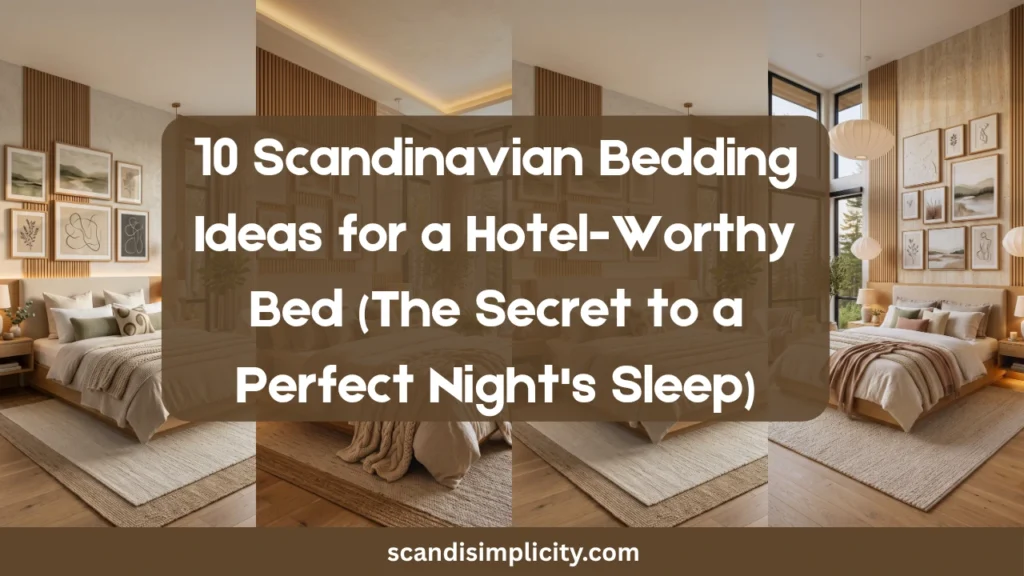Scandinavian bedding ideas for a hotel-worthy bed – 10 tips from the two-duvet method to linen layers. Create a Nordic sleep sanctuary. Save this for your bedroom refresh.