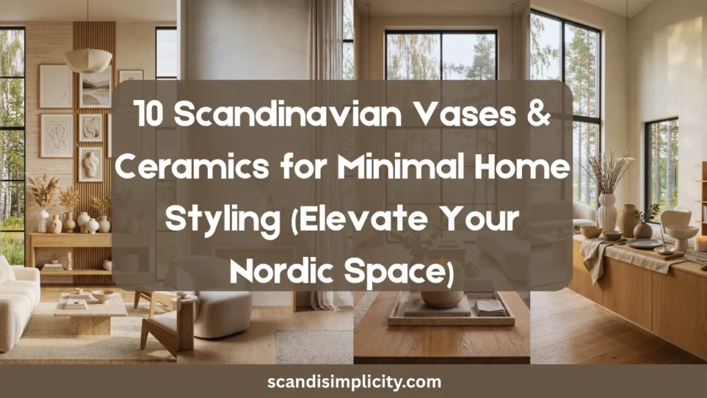 Scandinavian vases & ceramics for minimal home styling – 10 beautiful ideas for a curated Nordic space. From organic shapes to matte textures. Save this for your home inspiration.