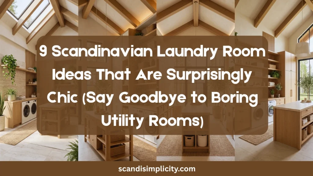 Scandinavian laundry room ideas that are surprisingly chic – 9 tips for a stylish utility space. From smart storage to natural light. Save this for your laundry room makeover.