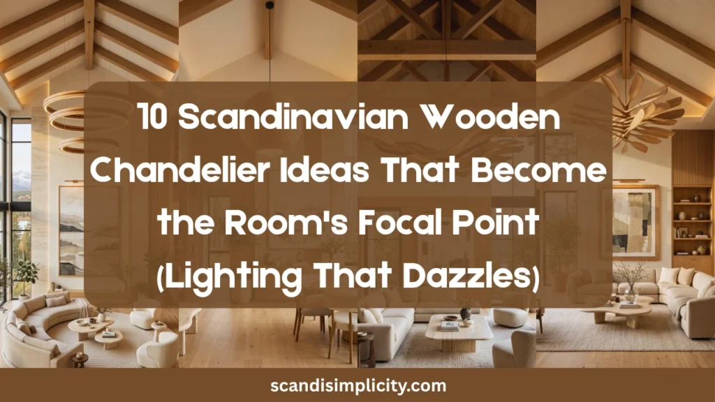 Scandinavian wooden chandelier ideas that become the room's focal point – 10 stunning designs from minimalist hoops to sculptural branches. Transform your space with Nordic warmth. Save this for your home lighting inspiration.