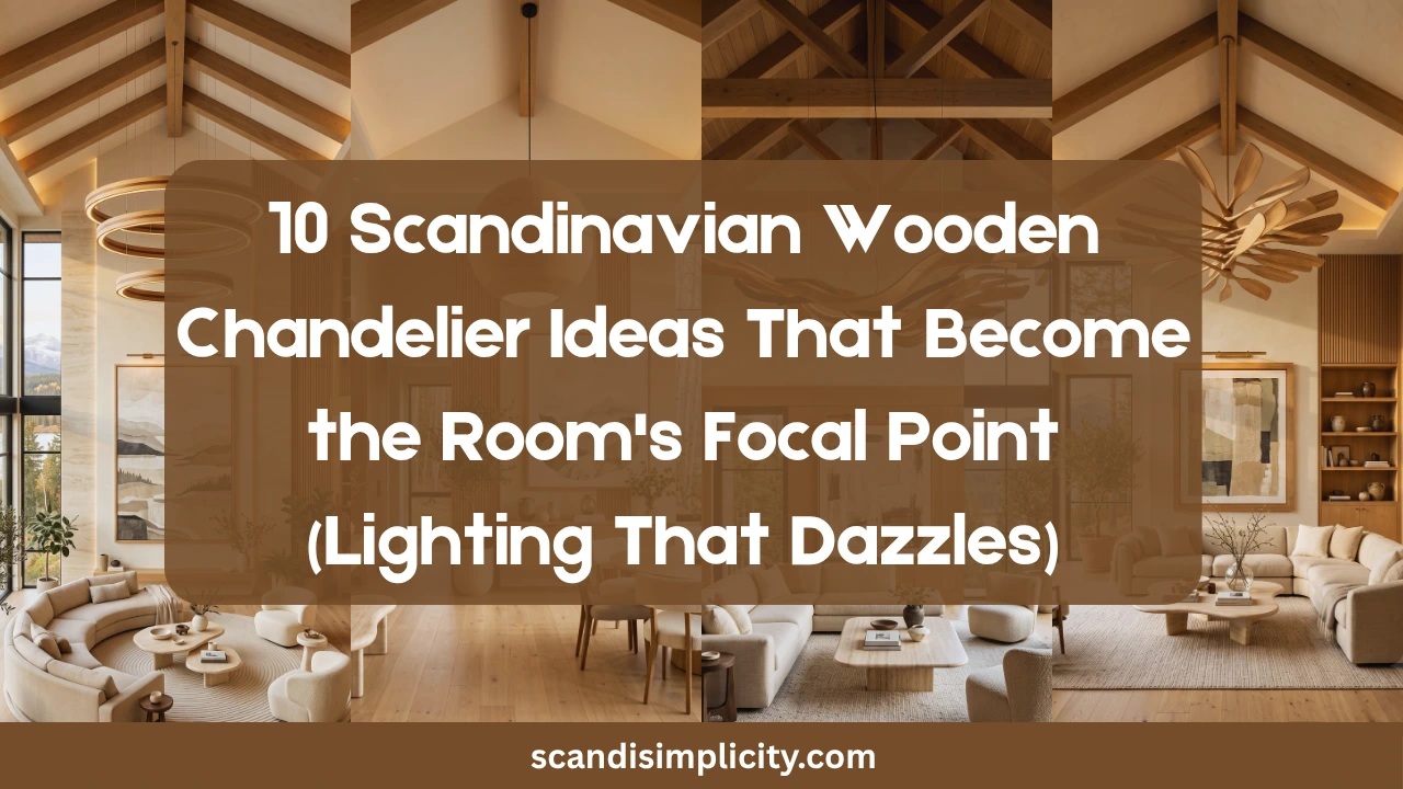 Scandinavian wooden chandelier ideas that become the room's focal point – 10 stunning designs from minimalist hoops to sculptural branches. Transform your space with Nordic warmth. Save this for your home lighting inspiration.